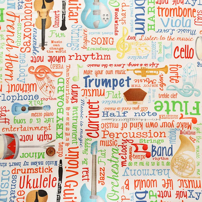 USAコットン BENARTEX Musical Words
